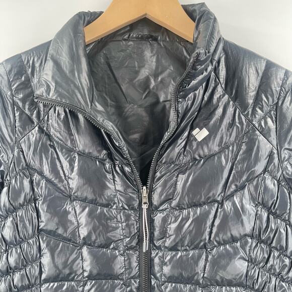 OBERMEYER Down Jacket Womens Size Small Coat Puffy Puffer Black Winter Light - Picture 9 of 16
